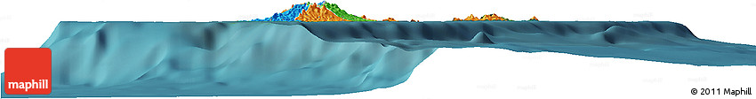Political Horizon Map of Grenada, satellite outside