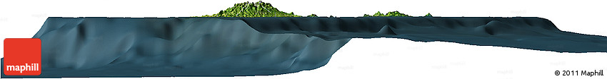 Satellite Horizon Map of Grenada, darken