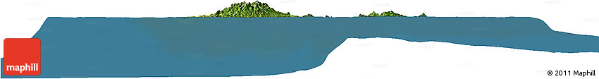 Satellite Horizon Map of Grenada, darken, land only