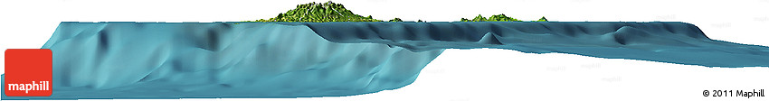 Satellite Horizon Map of Grenada, physical outside, satellite sea