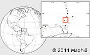 Political Location Map of Grenada, blank outside