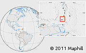 Political Location Map of Grenada, lighten, desaturated