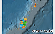 Political Map of Grenada, darken