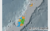 Political Map of Grenada, darken, semi-desaturated