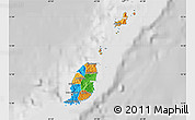 Political Map of Grenada, lighten, desaturated
