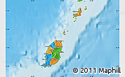 Political Map of Grenada, physical outside