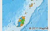 Political Map of Grenada, satellite outside, bathymetry sea