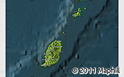 Satellite Map of Grenada, darken