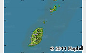 Satellite Map of Grenada, semi-desaturated, land only