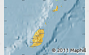 Savanna Style Map of Grenada, single color outside