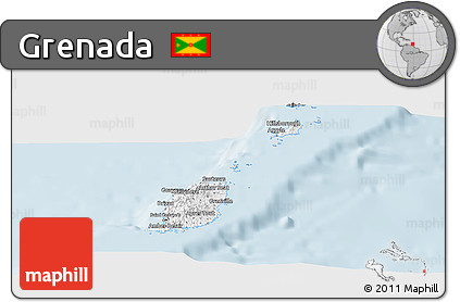 Gray Panoramic Map of Grenada