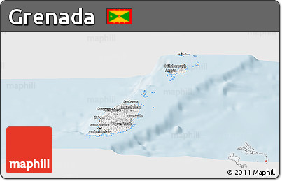 Gray Panoramic Map of Grenada