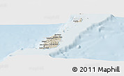 Shaded Relief Panoramic Map of Grenada, lighten