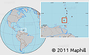 Gray Location Map of Saint Andrew, within the entire country
