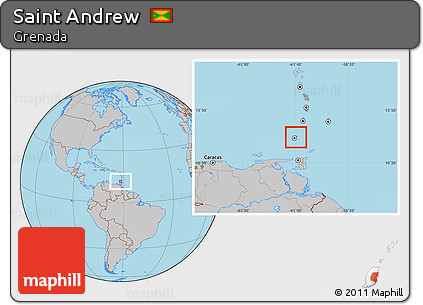 Gray Location Map of Saint Andrew