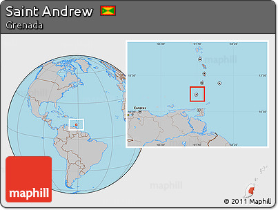 Gray Location Map of Saint Andrew