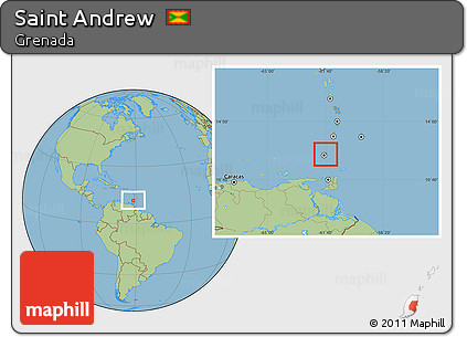 Savanna Style Location Map of Saint Andrew, within the entire country