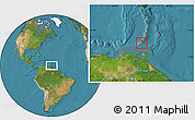 Satellite Location Map of Saint David