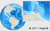 Shaded Relief Location Map of Saint David