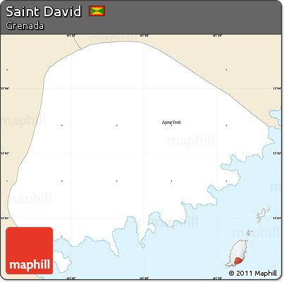 Classic Style Simple Map of Saint David