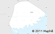 Silver Style Simple Map of Saint David