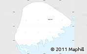 Silver Style Simple Map of Saint David, single color outside