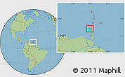 Savanna Style Location Map of Saint George, highlighted country, within the entire country