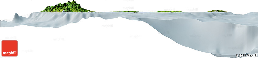 Satellite Horizon Map of Guadeloupe, lighten