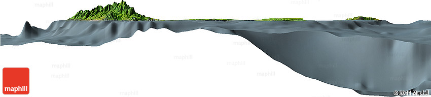 Satellite Horizon Map of Guadeloupe, semi-desaturated