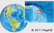 Gray Location Map of Guadeloupe, physical outside