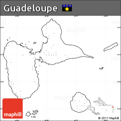 Blank Simple Map of Guadeloupe, no labels