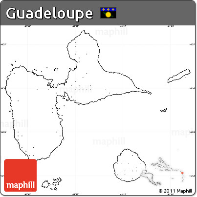 Blank Simple Map of Guadeloupe, no labels
