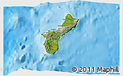 Satellite 3D Map of Guam, physical outside