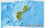 Satellite 3D Map of Guam, political outside