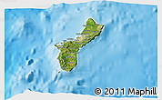 Satellite 3D Map of Guam, shaded relief outside