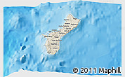 Shaded Relief 3D Map of Guam, political shades outside