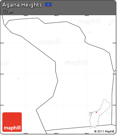 Blank Simple Map of Agana Heights, no labels