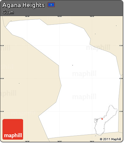 Classic Style Simple Map of Agana Heights
