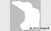 Gray Simple Map of Agana Heights, single color outside
