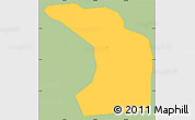 Savanna Style Simple Map of Agana Heights, single color outside