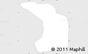 Silver Style Simple Map of Agana Heights