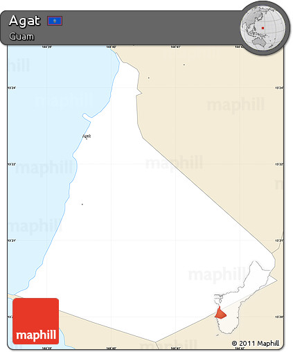 Classic Style Simple Map of Agat
