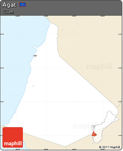 Classic Style Simple Map of Agat
