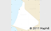 Classic Style Simple Map of Agat, single color outside