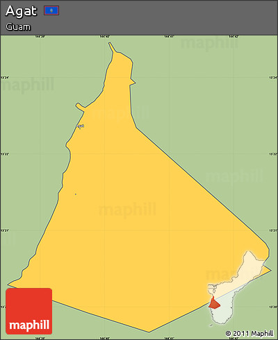 Savanna Style Simple Map of Agat, cropped outside