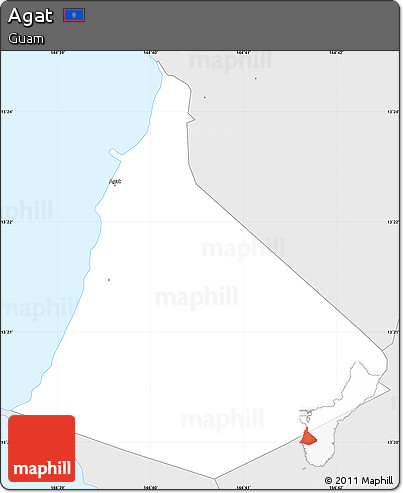 Silver Style Simple Map of Agat