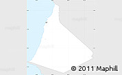 Silver Style Simple Map of Agat, single color outside