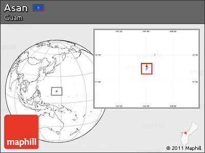Blank Location Map of Asan