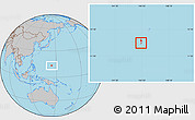 Gray Location Map of Asan, highlighted country, within the entire country