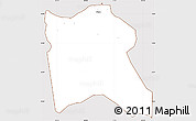Classic Style Simple Map of Asan, cropped outside